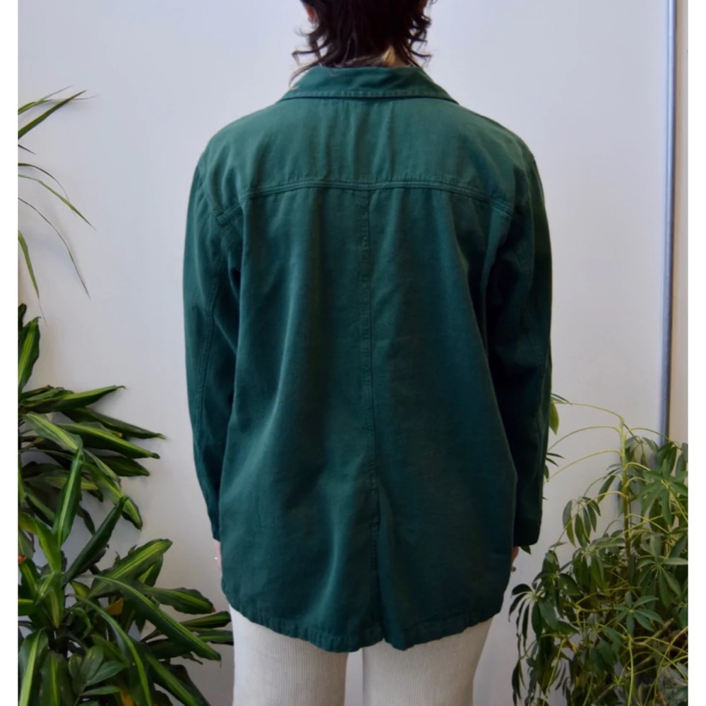 Vintage Forrest green cotton chore coat large